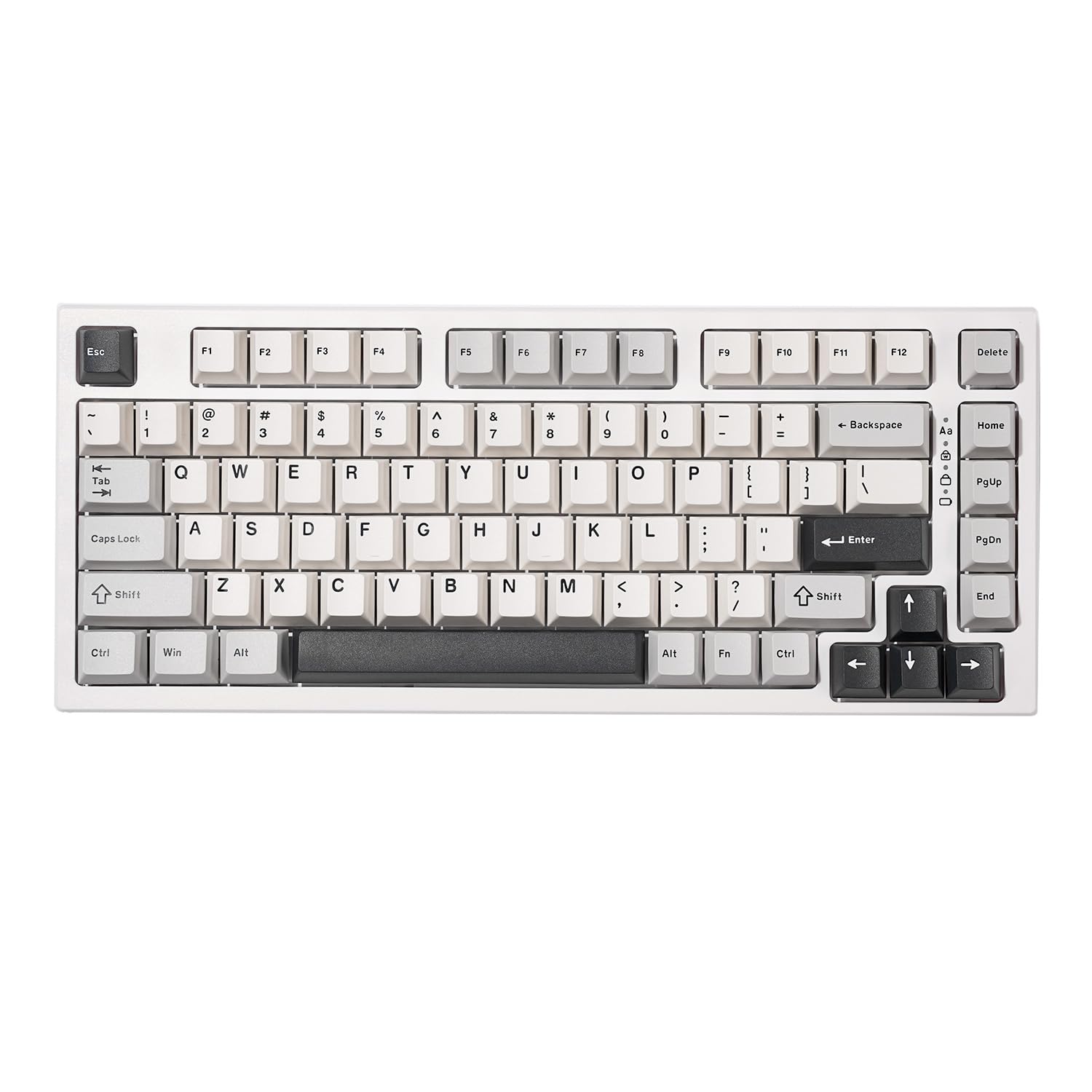 YUNZII YZ75 75% Hot Swappable Wireless Gaming Mechanical Keyboard  RGB Backlights  BT5.0/2.4G/USB-C  Dye Sub PBT Keycaps for Linux/Win/Mac(Gateron G Pro Red  White)