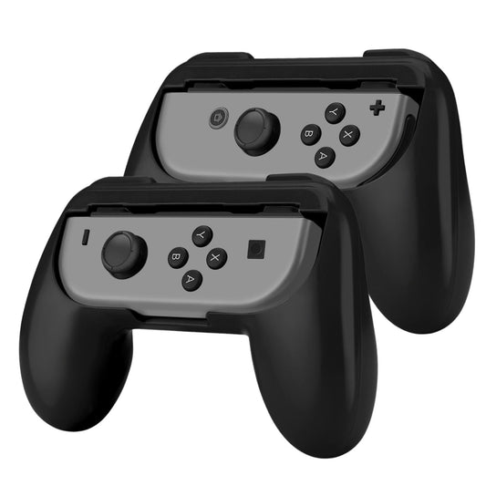 TNP Joy-Con Grip for Nintendo Switch/OLED (2 Pack Black) Comfortable Grip Wear Resistant Joy-Con Handle Game Controller Kit Acce