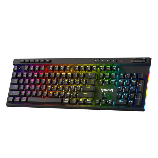 Redragon K580 PRO Wireless RGB Gaming Keyboard  3-Modes 104 Keys Mechanical Keyboard w/Hot-Swap Socket  Dedicated Media Controls & Onboard Macro Recording  Linear Red Switch