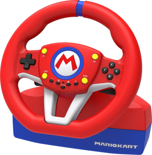 HORI Nintendo Switch Mario Kart Racing Wheel Pro Mini - Officially Licensed, Red, Model NSW-204U