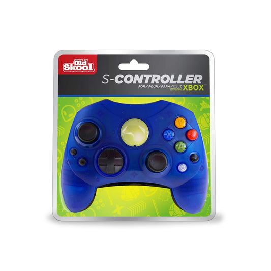 Old Skool Wired Game Pad Controller for Xbox - Translucent Blue