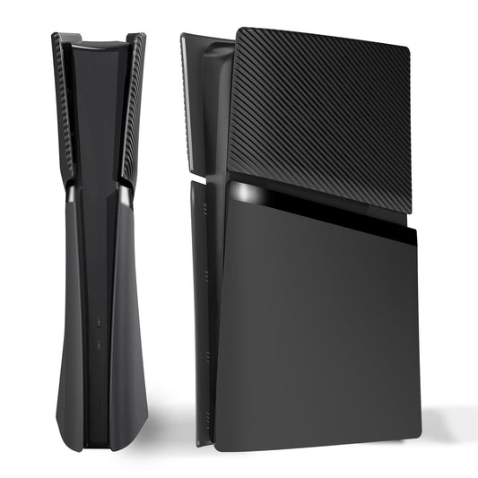 eXtremeRate eXcover Console Replacement Top Bottom Cover Compatible with ps5 Slim Digital Edition  Side Panel Faceplate Back Plate with Cooling Vent Compatible with ps5 Slim Digital Console - Black