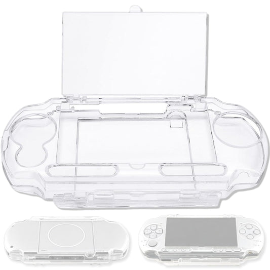 Clear Full Hard Protective Shell for PSP 2000 3000 Series with Movie Bracket Light Transmission Anti Scratch and Shock Shockproof PC Material (for PSP 2000/3000 Series)