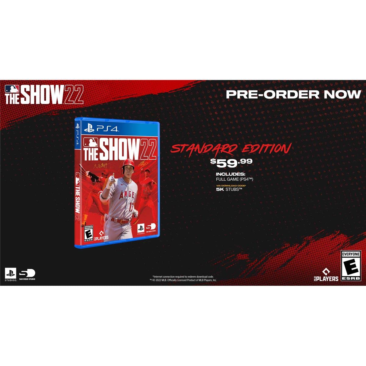 Sony MLB The Show 22 - PlayStation 4 Game, Black, Model 1195738