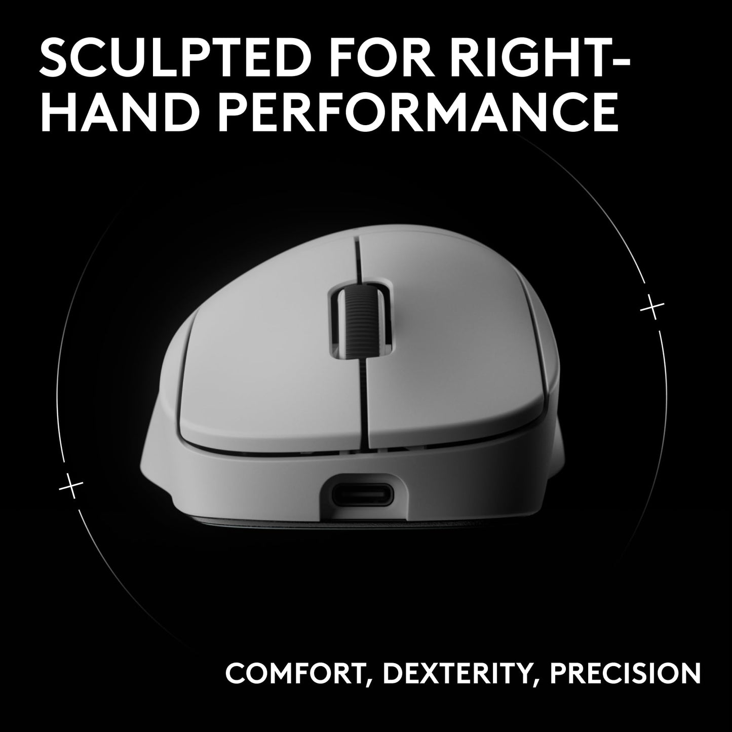 Logitech G PRO X Superlight 2 DEX Wireless Gaming Mouse - 60g, 44k DPI, USB-C, Right-Handed, White, Model 910-007363