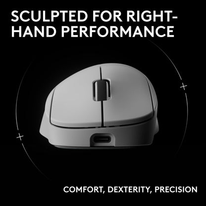 Logitech G PRO X Superlight 2 DEX Wireless Gaming Mouse - 60g, 44k DPI, USB-C, Right-Handed, White, Model 910-007363