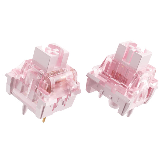 Fejwlvs Zhouwang Pink Tactile Switch  5-Pin 50gf Pre-Lubricated Tactile Switch  with Dustproof Core  for Mechanical Gaming Keyboards  MX Mechanical Keyboards (Pink  72pcs)