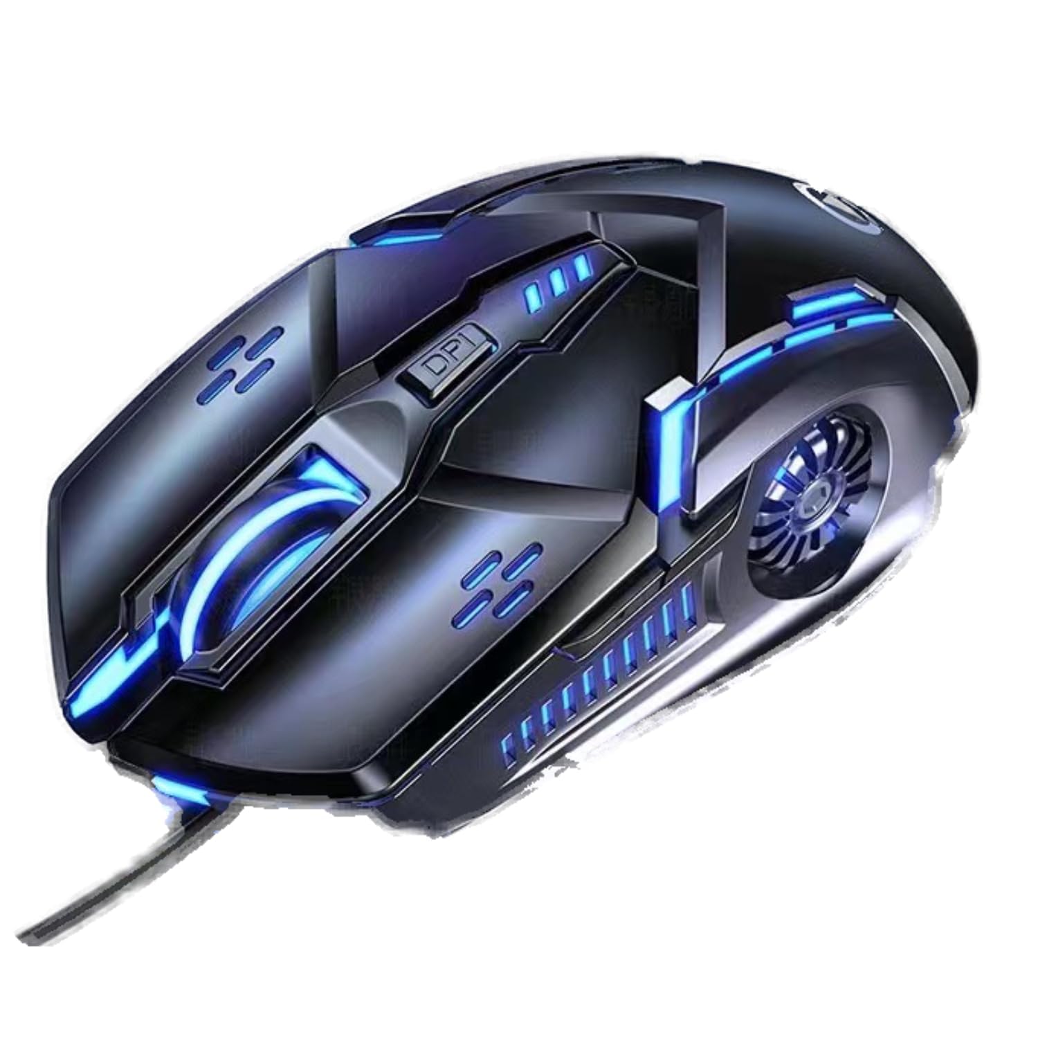 CHONCHOW Gaming Mouse - Wired  6 Buttons  4 Adjustable DPI Up to 3200 DPI  7 Color LED Light  Used for Games and Office  Compatible with Computer/Laptop/Tablets (Black)