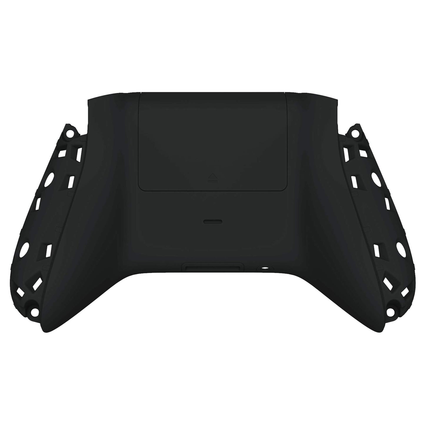 eXtremeRate Black Soft Touch Custom Bottom Shell for Xbox Series S/X Controller - Model BX3P309, Durable Plastic, Battery Cover Included