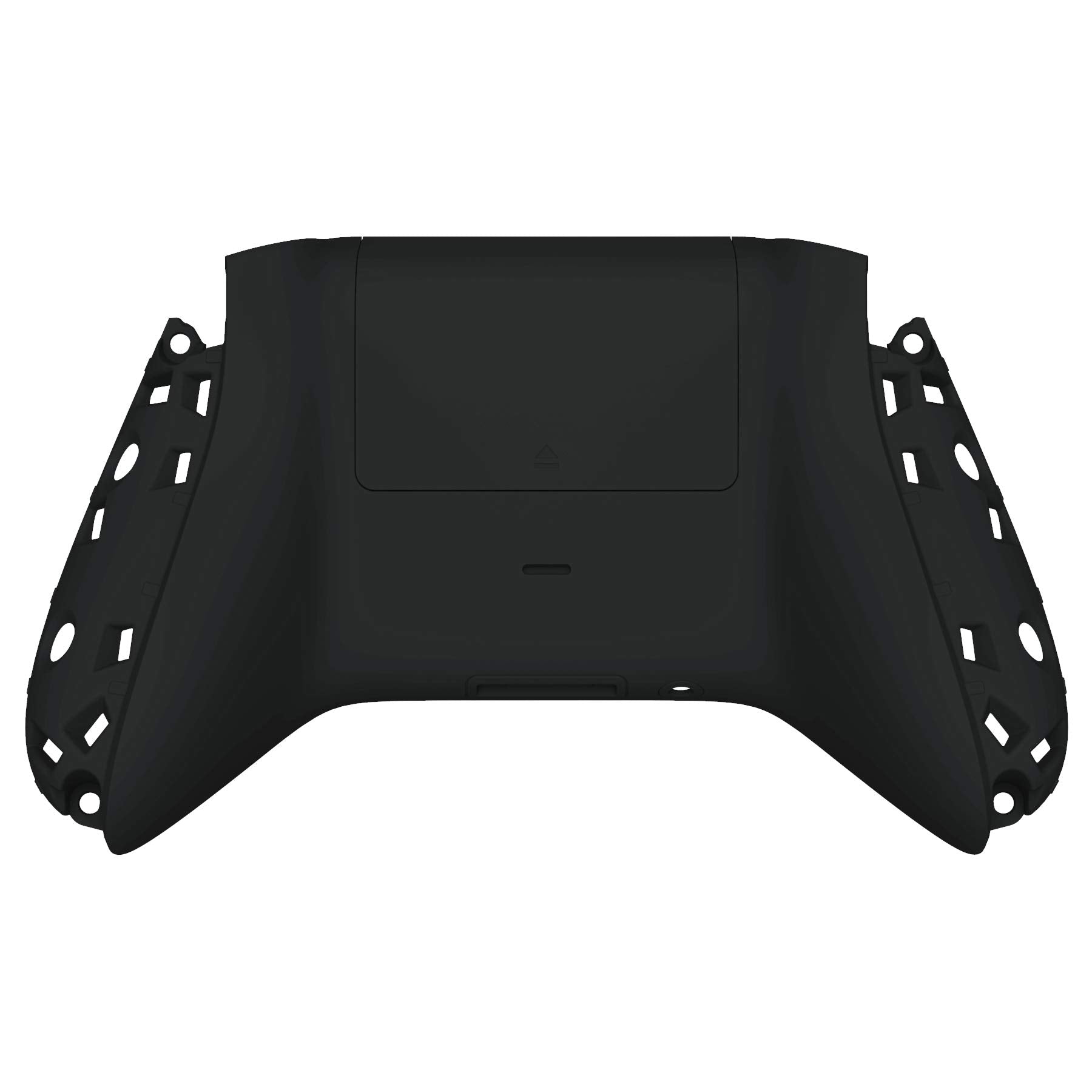 eXtremeRate Black Soft Touch Custom Bottom Shell for Xbox Series S/X Controller - Model BX3P309, Durable Plastic, Battery Cover Included