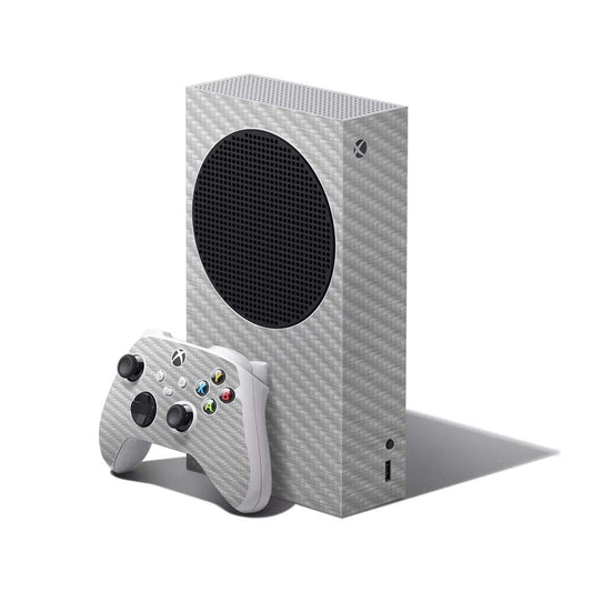 MightySkins Carbon Fiber Skin Compatible with Xbox Series S Bundle - Cold Steel | Protective  Durable Textured Carbon Fiber Finish | Easy to Apply and Change Styles | Made in The USA