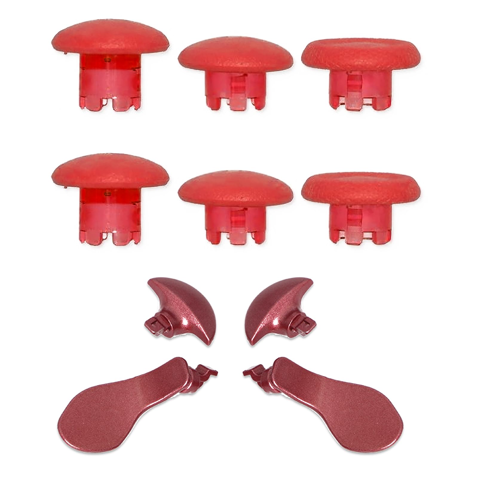 Thumbsticks Paddles Trigger Buttons Replacement for PS5 Edge Controller - Thumb Sticks Back Buttons Accessories for PS5 Edge Controller (10IN1-Red)