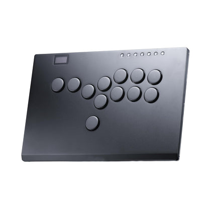 SIXSIR Leverless Arcade Stick Controller M12+ - RGB, 12 Key Crystal Switches, Black for PC/PS4/PS3/Switch