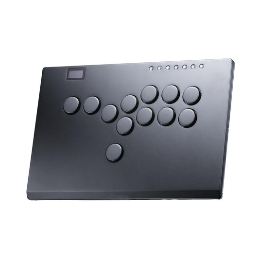 SIXSIR Leverless Arcade Stick Controller M12+ - RGB, 12 Key Crystal Switches, Black for PC/PS4/PS3/Switch