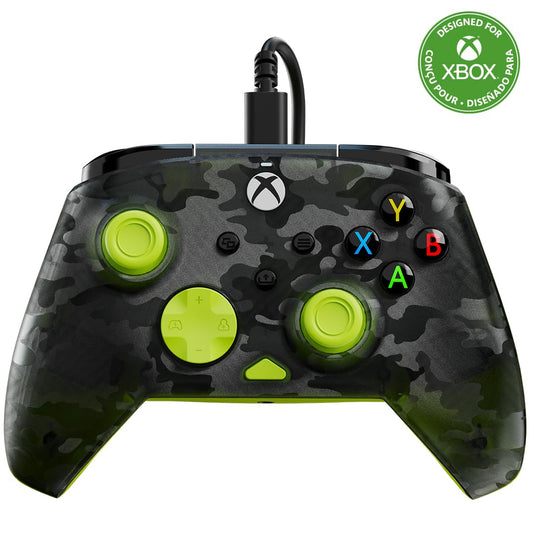 Turtle Beach Rematch Core Wired Gaming Controller - Licensed for Xbox Series X|S  Xbox One & Windows PCs - Audio Controls  beverageble Motors & Impulse control buttons  Companion App - Ghost Black Camo/Yellow