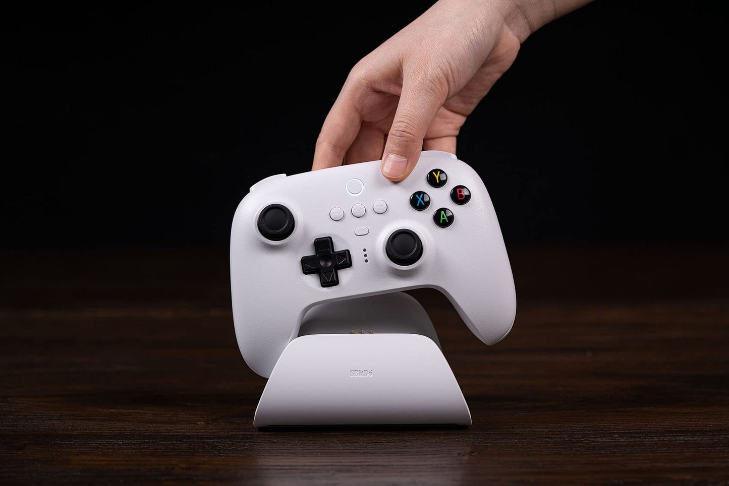 8Bitdo Ultimate 2.4G Wireless Controller - Hall Effect Joystick, Charging Dock, PC/Android/Steam Deck/Apple, White
