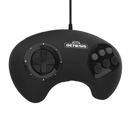 Retro-Bit BIG6 USB Arcade Controller Pad for Sega Genesis Mini, Switch, PC & Raspberry Pi - Black