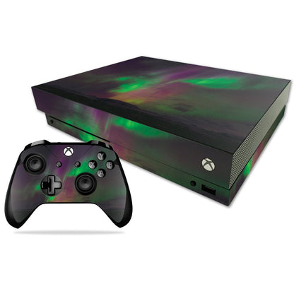 MIGHTY SKINS Xbox One X Skin - Aurora Borealis Vinyl Decal Wrap, Durable & Easy to Apply, Model MIXBONXCMB-Aurora Borealis