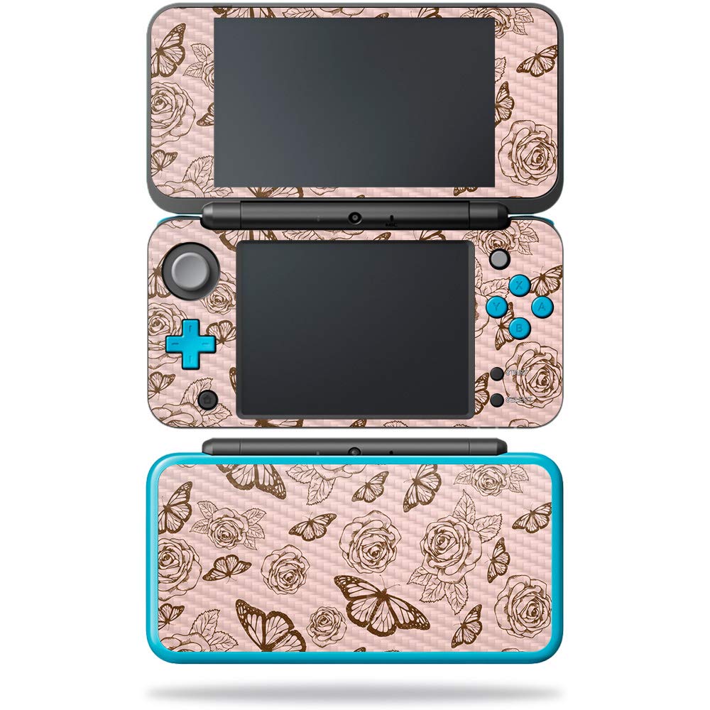MightySkins Carbon Fiber Skin for Nintendo New 2DS XL - Sushi | Protective  Durable Textured Carbon Fiber Finish | Easy to Apply  Remove  and Change Styles | Made in The USA  Butterfly Garden