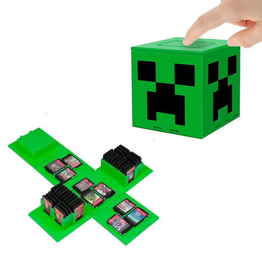 doepeBAE Game Card Storage Box for Switch Game Card Video Game Card Holder with 41 Game Card Slots Fun Gift for Kids (M Green 41)
