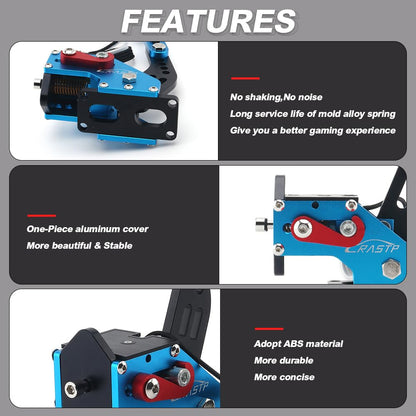 RASTP 64Bit USB Handbrake for SIM Racing - Compatible with Logitech G27 G25 G29 T500 T300 - Blue, No Clamp