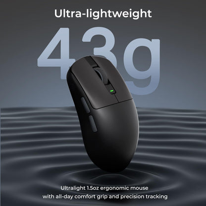 RK ROYAL KLUDGE RK M30 Wireless Gaming Mouse - 24000 DPI, 43g Lightweight, 5 Programmable Buttons, Black Grey