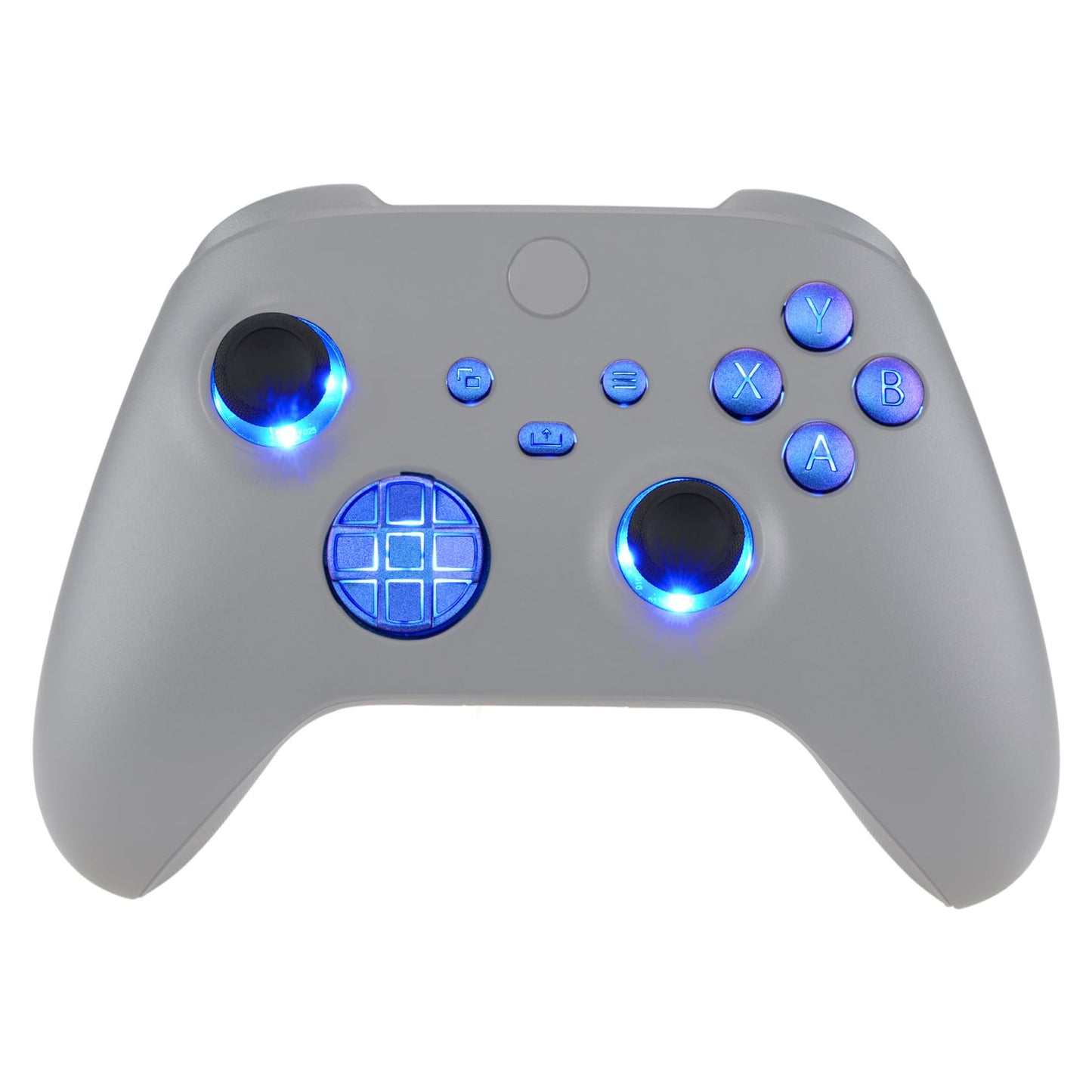 eXtremeRate Multi-Colors Luminated D-pad Thumbsticks Start Back Sync ABXY Buttons for Xbox Series X/S Controller  Chameleon Purple Blue Classical Symbols Buttons DTF V2 LED Kit for Xbox Model 1914