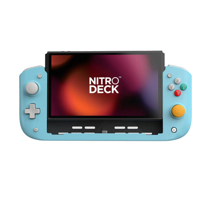 CRKD Nitro Deck - Handheld Controller for Nintendo Switch OLED - Zero Stick Drift - Retro Blue - Model 24ND