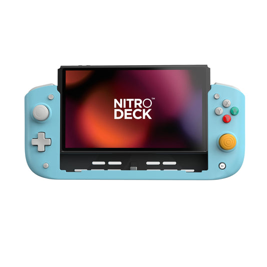 CRKD Nitro Deck - Handheld Controller for Nintendo Switch OLED - Zero Stick Drift - Retro Blue - Model 24ND