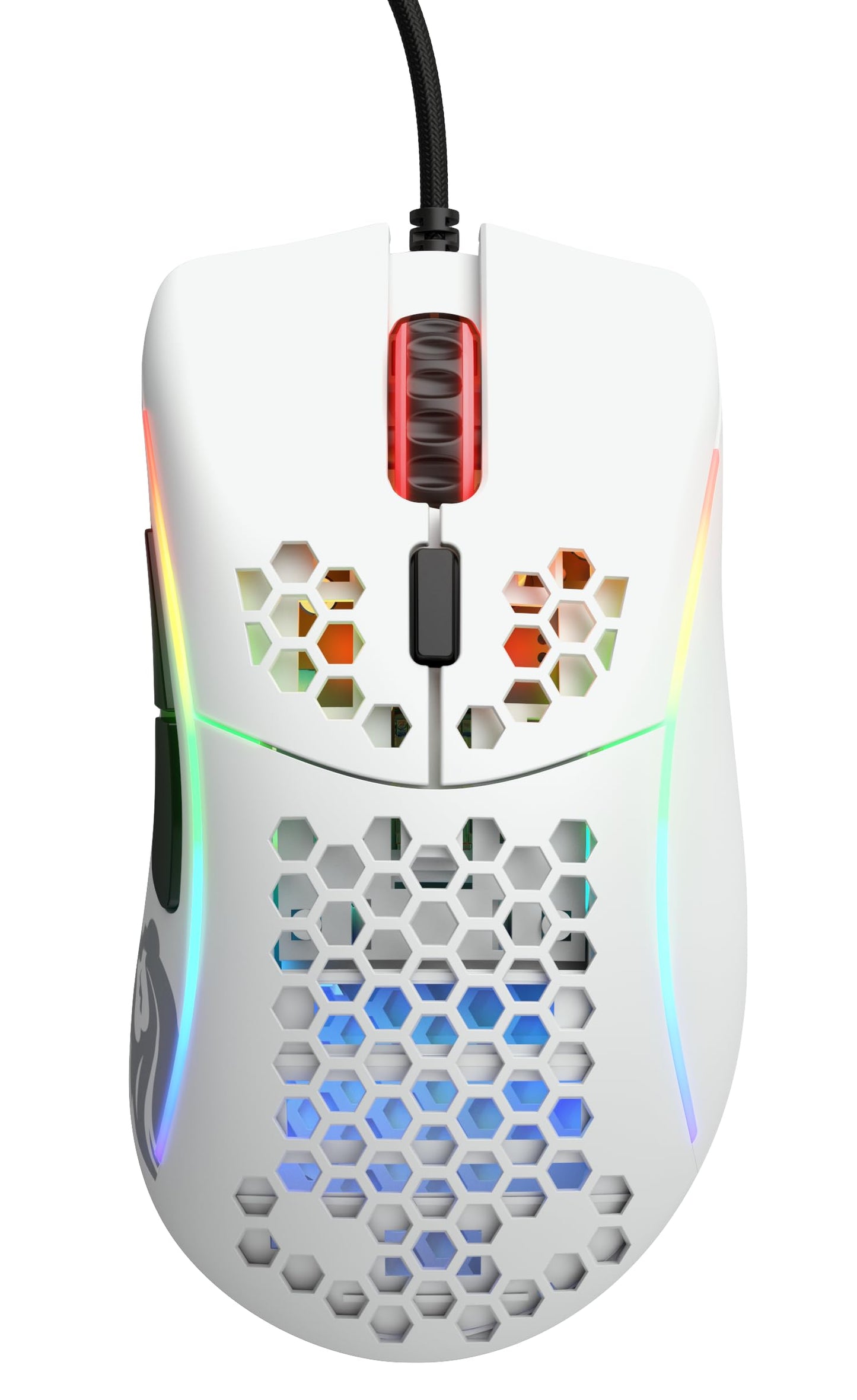 Glorious Model D Gaming Mouse - Wired, Ergonomic, 12000 DPI, Small, Matte White, 6 Programmable Buttons, Genuine Product