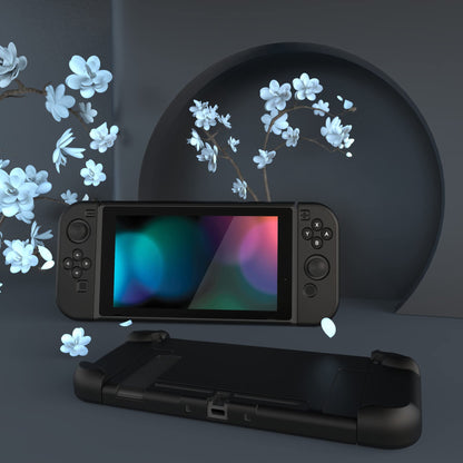 eXtremeRate Nintendo Switch Back Cover - Hard Shell Protective Case, Black, Model NTP344, Dockable, Separable Controller Protector