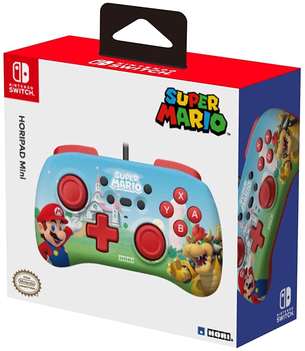 HORI Nintendo Switch HORIPAD Mini Controller - Officially Licensed, Model NSW-276U, Super Mario Design
