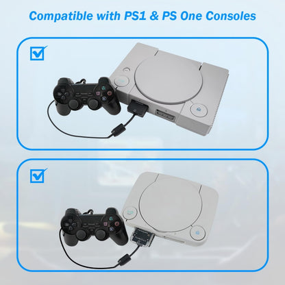 BITFUNX PSxMemCard PS1 Memory Card - 512MB MicroSD, Firmware Upgrade, Tran-White, High Speed for PS1/PS One Console