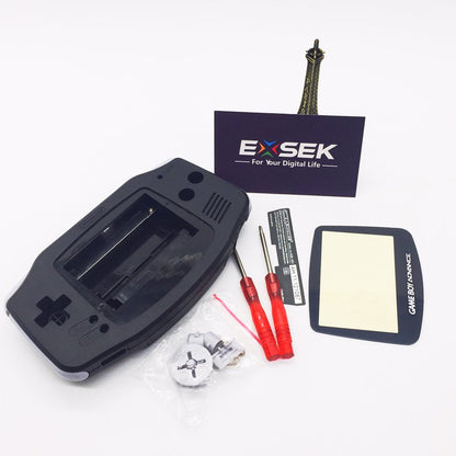 EXSEK Gameboy Advance Shell Replacement - Solid Black Housing Case