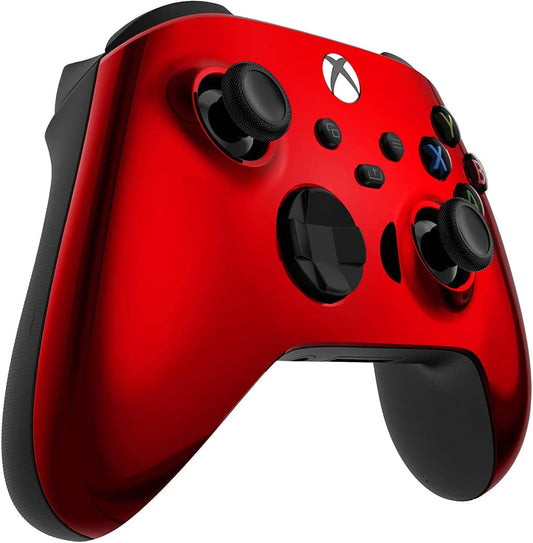 Custom Controllerzz Wireless Controller for Xbox Series X/S & One - Soft Touch Feel, X/S Red Chrome