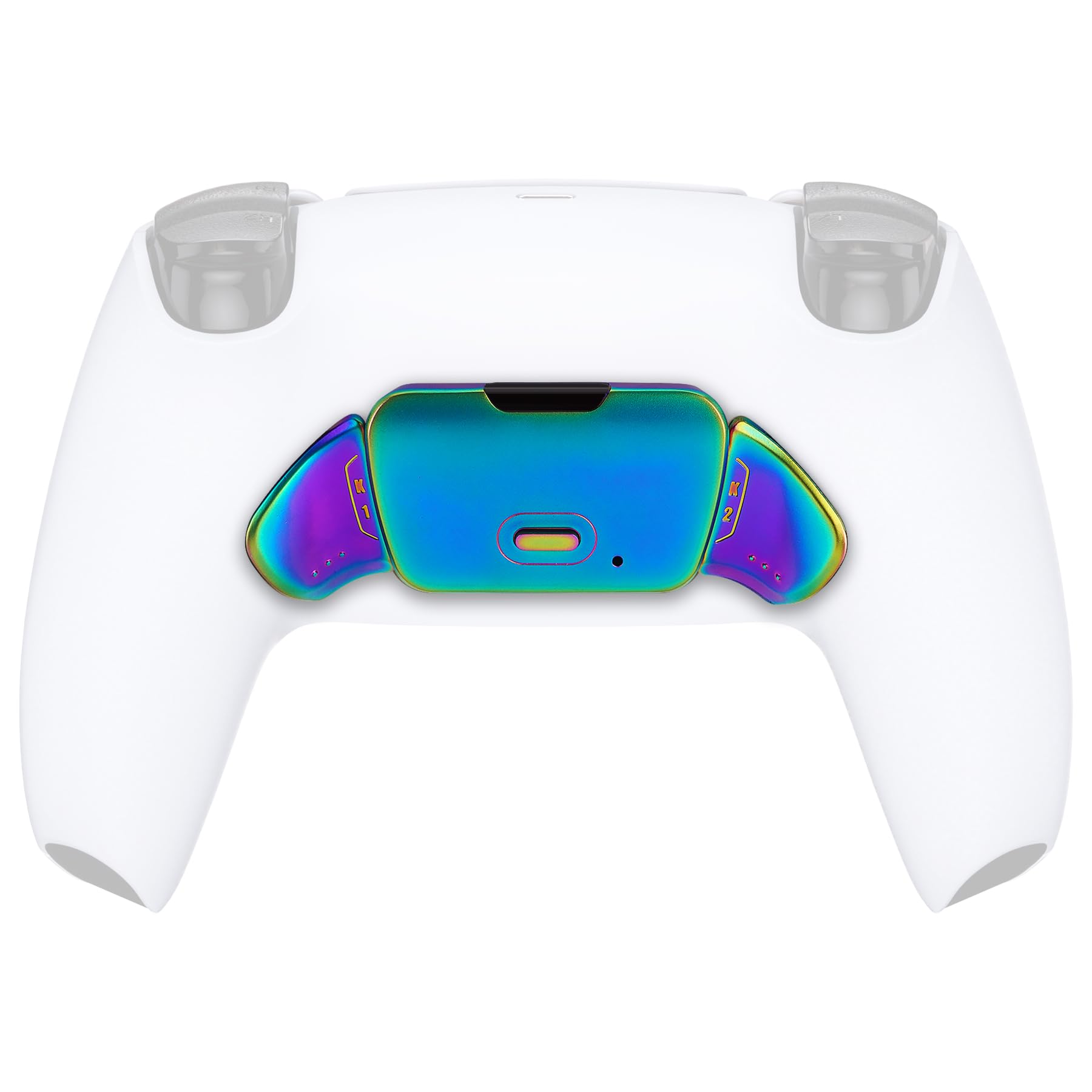 Metallic Rainbow Aura Blue & Purple Real Metal Buttons (RMB) Version K1 K2 Buttons Housing & Remap PCB Board for PS5 Controller eXtremeRate Rise Remap Kit - Without Controller & Other Rise Accessories