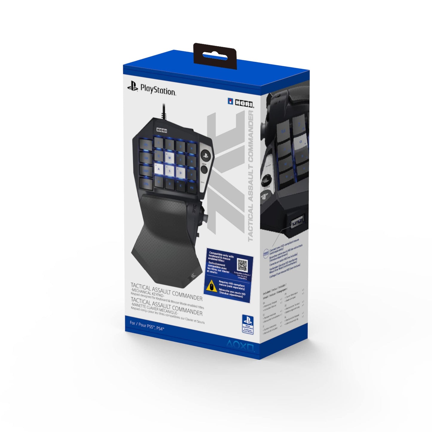 HORI Tactical Assault Commander Mechanical Keypad for PS5, PS4 & PC - Black, Model SPF-030U, Ideal for FPS & MMO Gaming