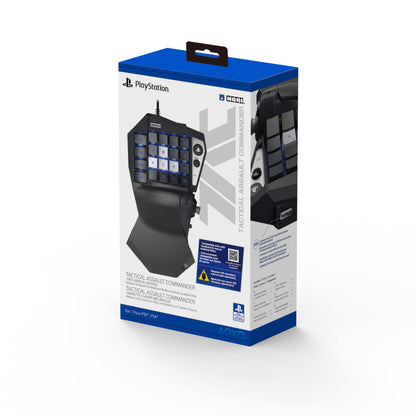 HORI Tactical Assault Commander Mechanical Keypad for PS5, PS4 & PC - Black, Model SPF-030U, Ideal for FPS & MMO Gaming