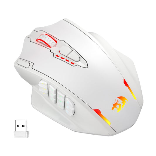 Redragon M913 Impact fine design Wireless Gaming Mouse  16000 DPI Wired/Wireless RGB Mouse with 16 Programmable Buttons  45 Hr Battery and Pro Optical Sensor  12 Side Buttons MMO Mouse