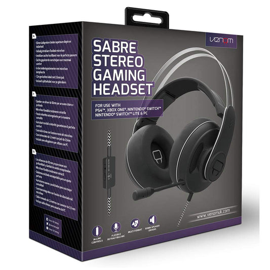 Venom Sabre Universal Stereo Gaming Headset (PS4 / Xbox One/Switch/PC/Mac) (PS4)