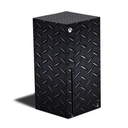 MightySkins Skin Compatible with Xbox Series X - Black Diamond Plate | Protective  Durable  and Unique Vinyl Decal wrap Cover | Easy to Apply and Change Styles | Made in The USA