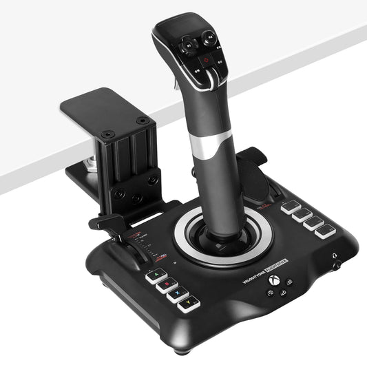 Hikig Clamp-on Flight Stick Desk Mount for Turtle Beach & Logitech Joysticks - Adjustable Holder, Black