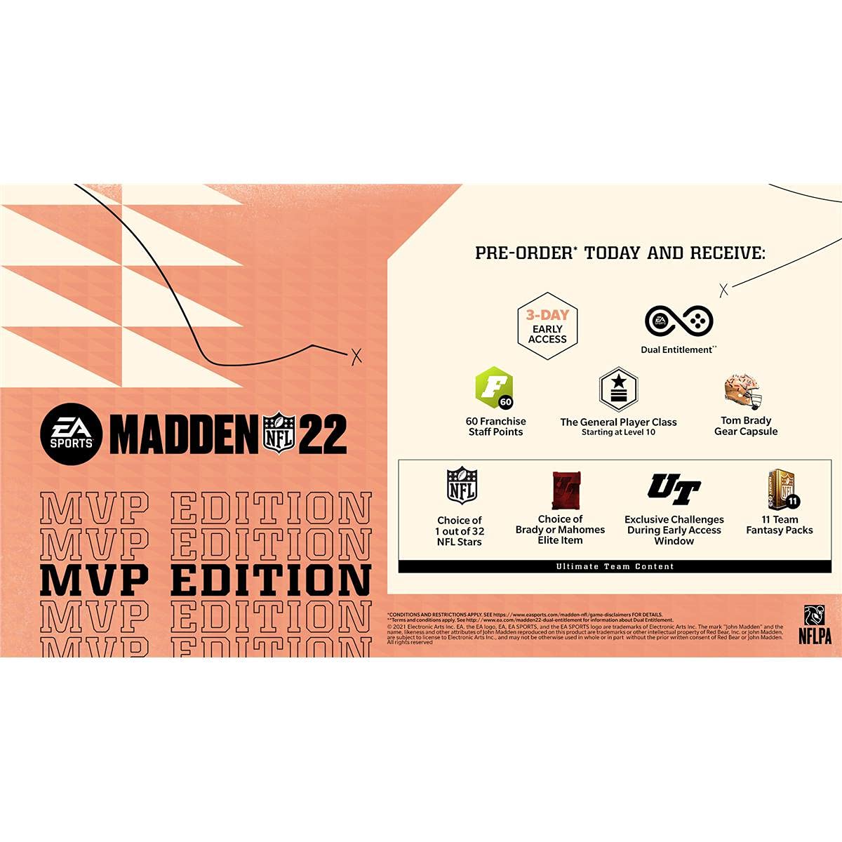 Electronic Arts Madden NFL 22 MVP Edition - Xbox One & Series X, Model 74709