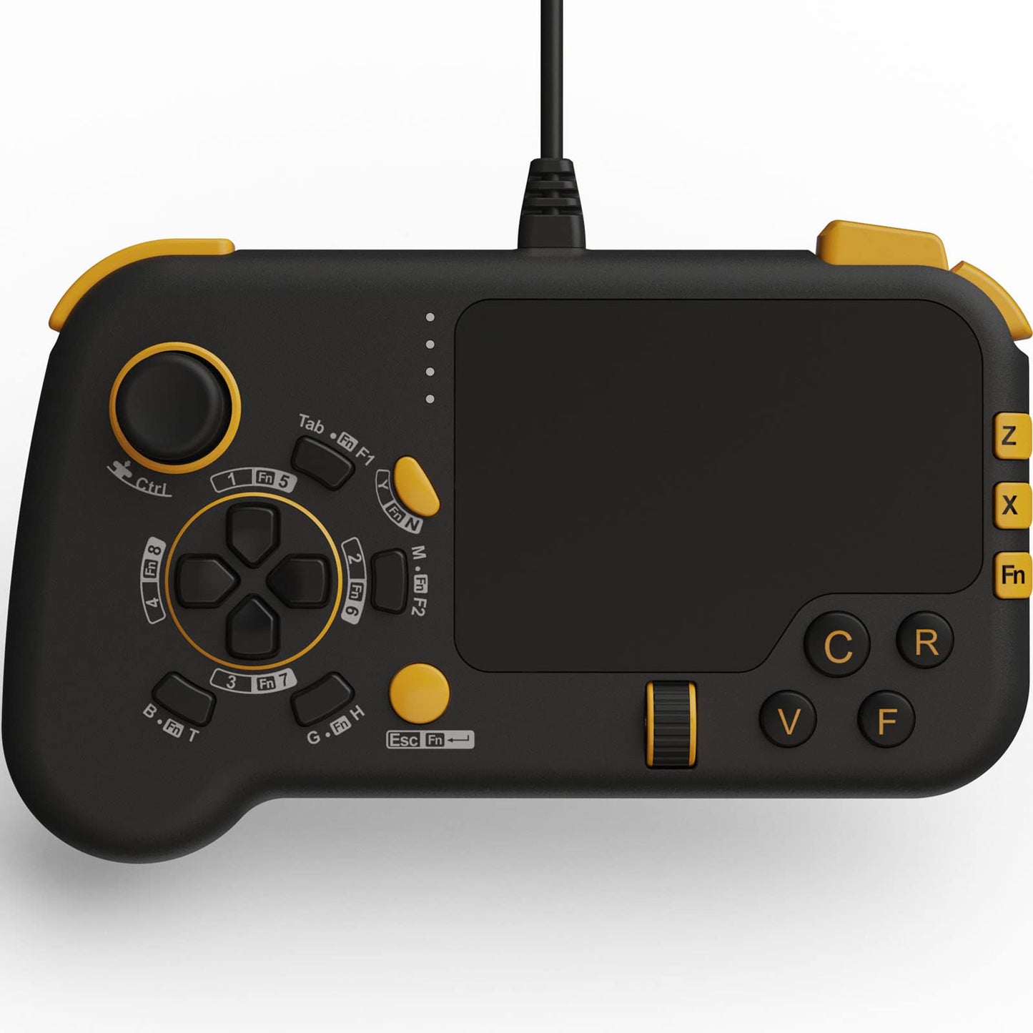DarkWalker FPS Touchpad Game Controller for PS5/PS4/PC/Xbox One - Black Wired, Model FO224
