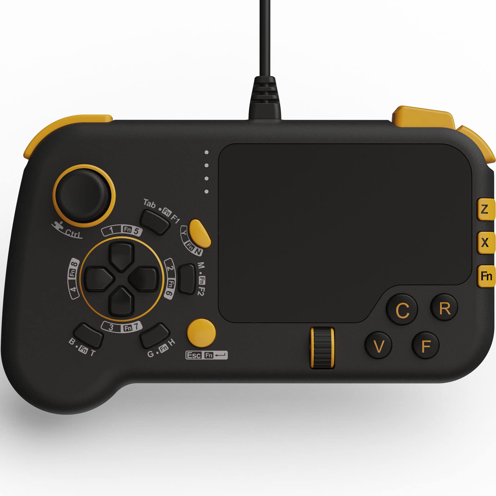 DarkWalker FPS Touchpad Game Controller for PS5/PS4/PC/Xbox One - Black Wired, Model FO224