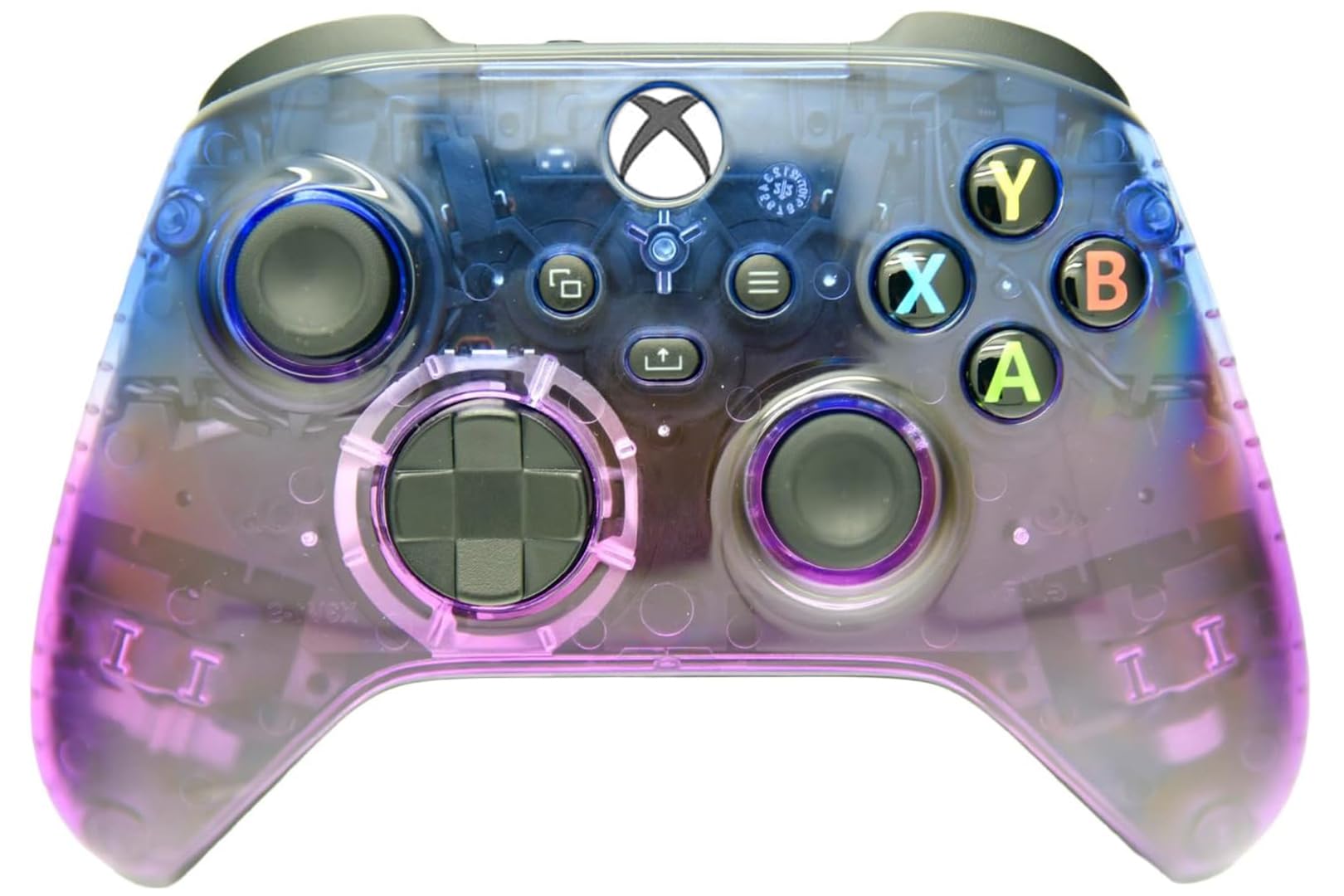 ProControllers LLC Wireless Custom Controller Compatible with PC  Windows 10+  Series X/S & One (Series X/S Clear Blue & Purple)