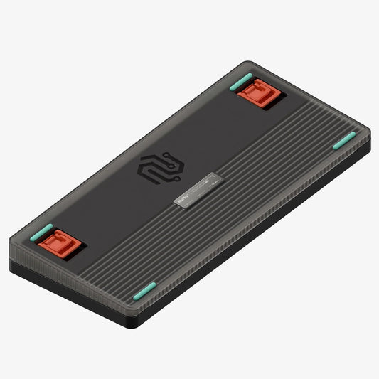 nuphy Halo75 V2 Mechanical Gaming Keyboard - 75% Wireless, Hot Swappable, RGB Backlit, Silent Red Clear-Top Switch, Black