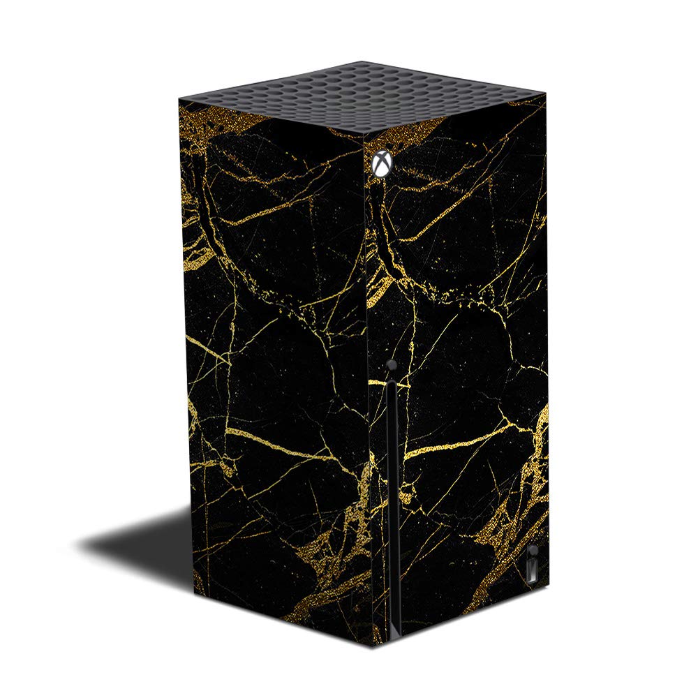 MightySkins Skin Compatible with Xbox Series X - Black Gold Marble | Protective  Durable  and Unique Vinyl Decal wrap Cover | Easy to Apply and Change Styles | Made in The USA