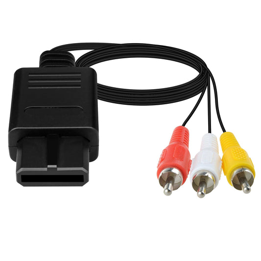 N64 AV Cable 6FT Gamecube AV Cable RCA Composite Original Video Cable for Nintendo 64/N64/GameCube/SFC/NGC/SNES Consoles Plug & Play