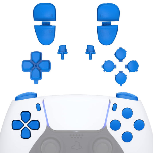eXtremeRate Replacement D-pad R1 L1 R2 L2 Triggers Share Options Face Buttons  Blue Full Set Buttons Compatible with ps5 Controller BDM-030 BDM-040 BDM-050 - Controller NOT Included